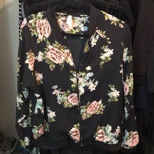 Floral bomber jacket/blouse